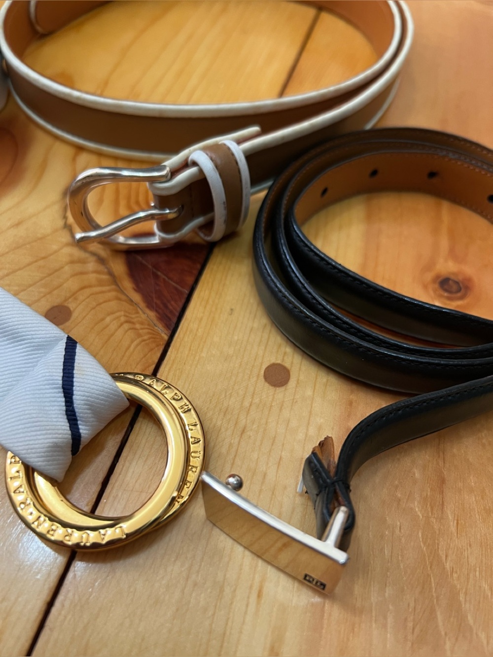 Ralph Lauren Women’s Leather Cloth Belts(3)) Sz Xl